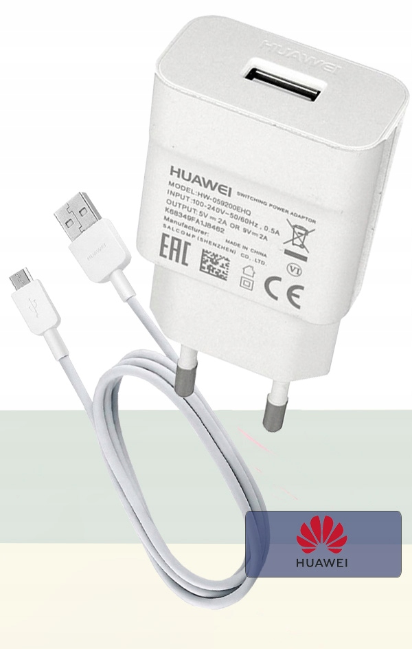 ORYGINALNA ŁADOWARKA HUAWEI QUICK + KABEL MICROUSB