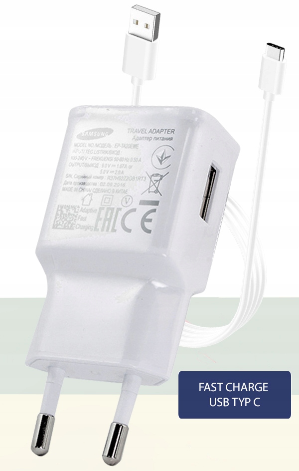 ORYGINALNA ŁADOWARKA SAMSUNG FAST CHARGE + KABEL C
