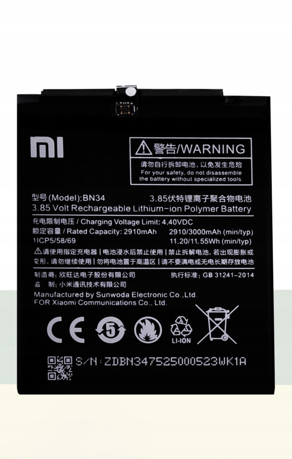 ORYGINALNA BATERIA XIAOMI BN34 REDMI 5A