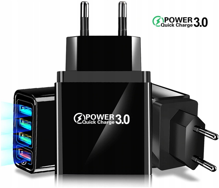 ŁADOWARKA SIECIOWA QC 3.0 + KABEL LIGHTNING iPHONE