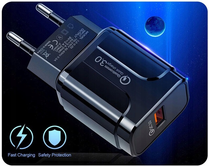 ŁADOWARKA SIECIOWA QC 3.0 LIGHTNING MICRO TYP-C