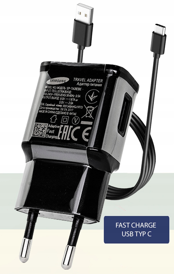 ORYGINALNA ŁADOWARKA SAMSUNG FAST CHARGE + KABEL C