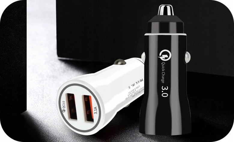 ŁADOWARKA SAMOCHODOWA QC 3.0 + NYLON KABEL MICRO