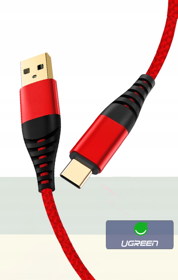 WZMACNIANY KABEL USB TYP C QC 3.0 QUICK CHARGE 2M