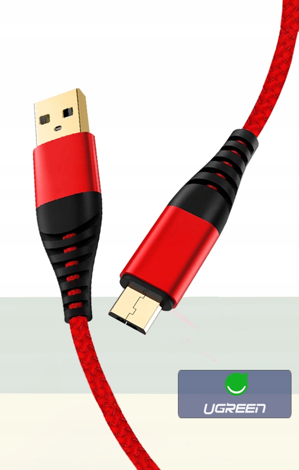 WZMACNIANY KABEL MICRO USB QC 3.0 QUICK CHARGE 1M
