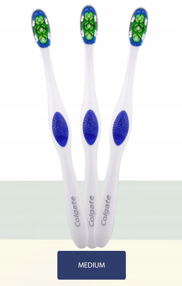 SZCZOTECZKI DO ZĘBÓW COLGATE 360° CLEAN MEDIUM x3