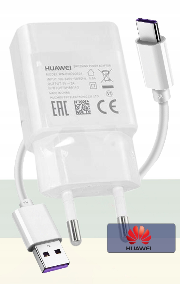 ORYGINALNA ŁADOWARKA HUAWEI 2A + KABEL TYP C