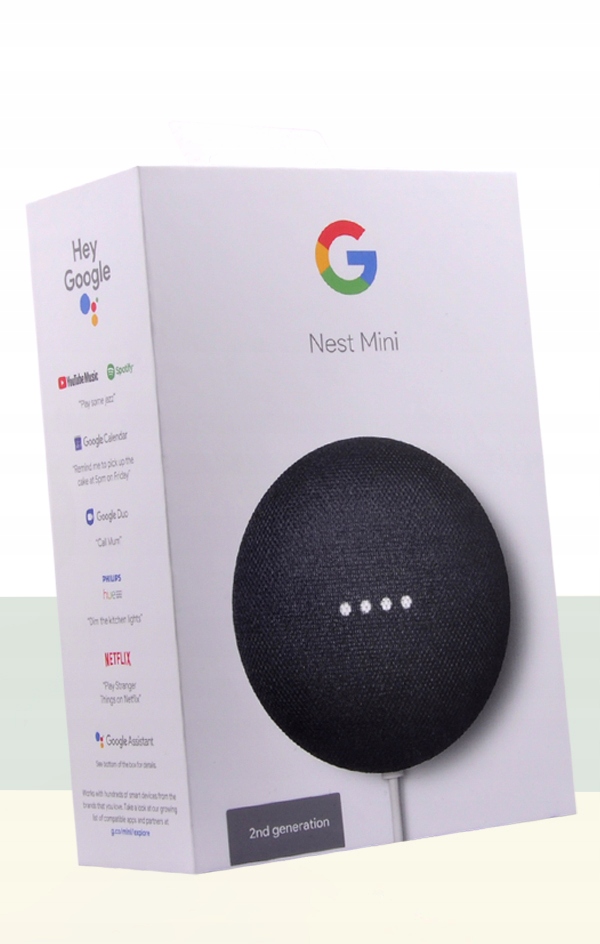 INTELIGENTNY GŁOŚNIK GOOGLE NEST MINI 2nd BT WIFI
