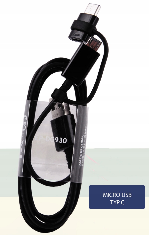 ORYGINALNY KABEL 2W1 SAMSUNG MICRO USB TYP C 1.5M