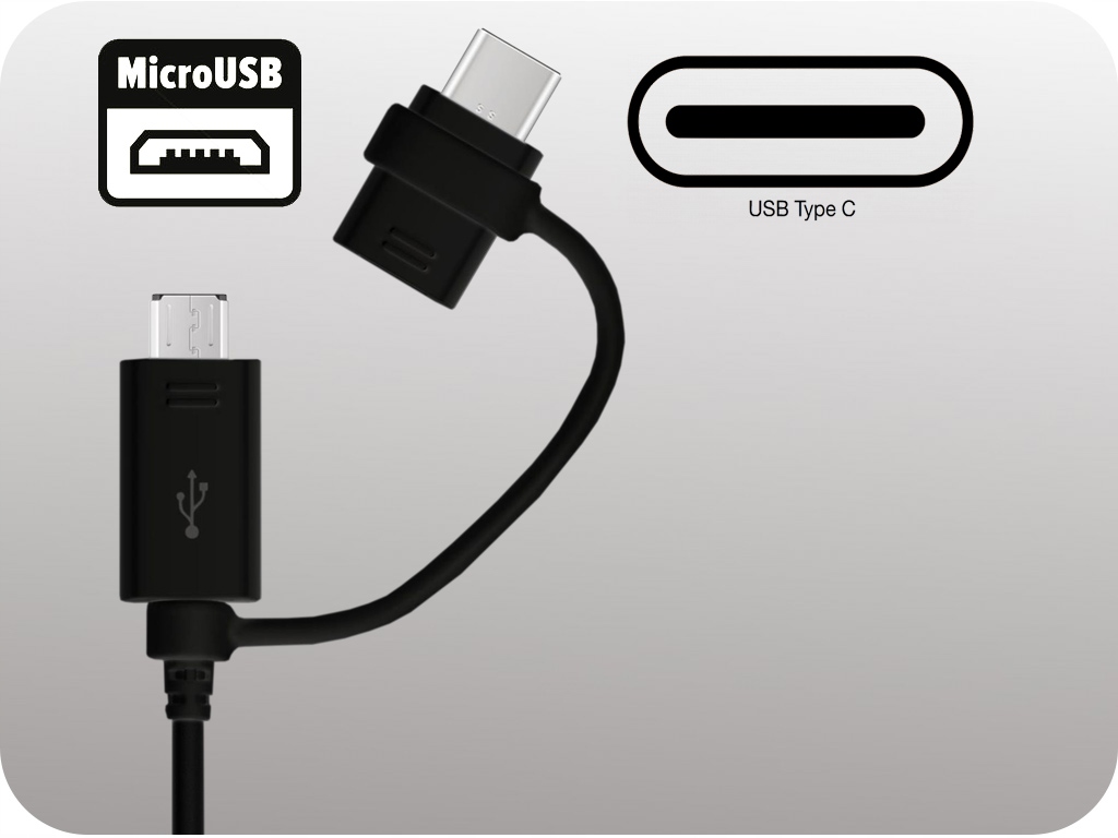ORYGINALNY KABEL 2W1 SAMSUNG MICRO USB TYP C 1.5M