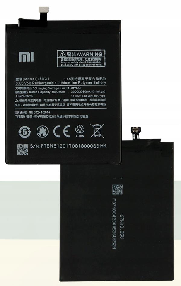 ORYGINALNA BATERIA XIAOMI REDMI NOTE 5 5A 5X BN31
