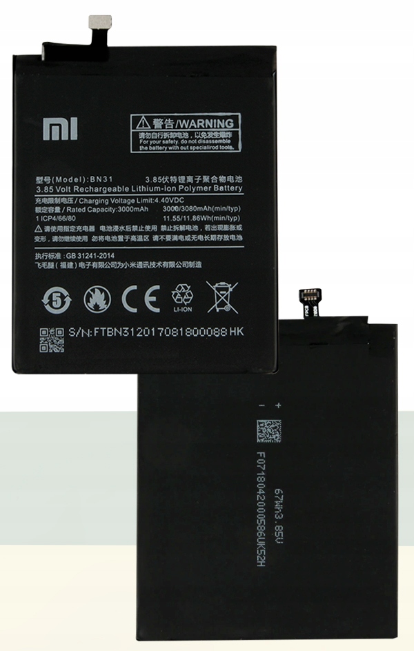 ORYGINALNA BATERIA XIAOMI REDMI NOTE 5 5A 5X BN31