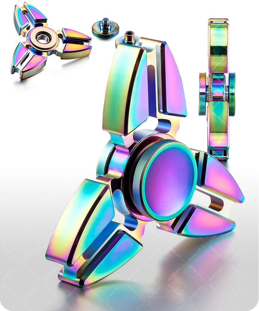 CRAB RAINBOW HAND FIDGET SPINNER METAL