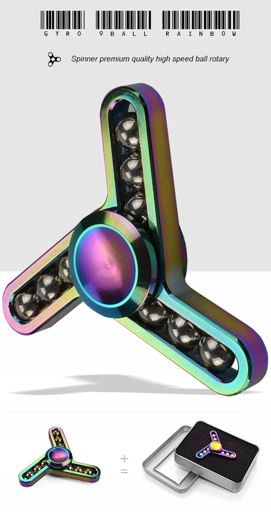 GYRO 9BALL HAND FIDGET SPINNER METAL