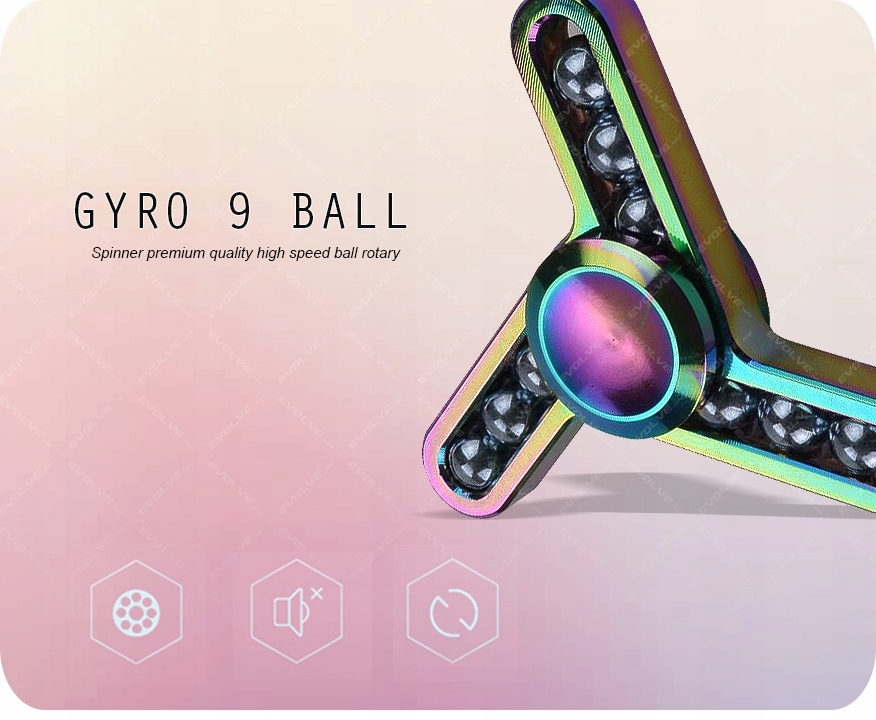 GYRO 9BALL HAND FIDGET SPINNER METAL