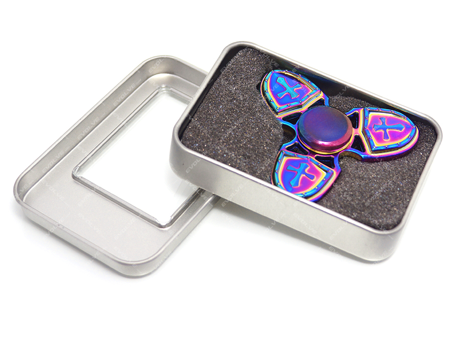 CROSS SHIELD HAND FIDGET SPINNER METAL
