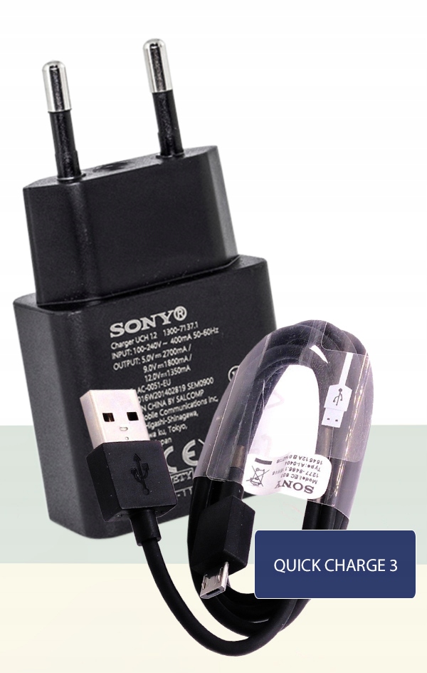 ORYGINALNA ŁADOWARKA SONY UCH12 FAST CHARGE MICRO