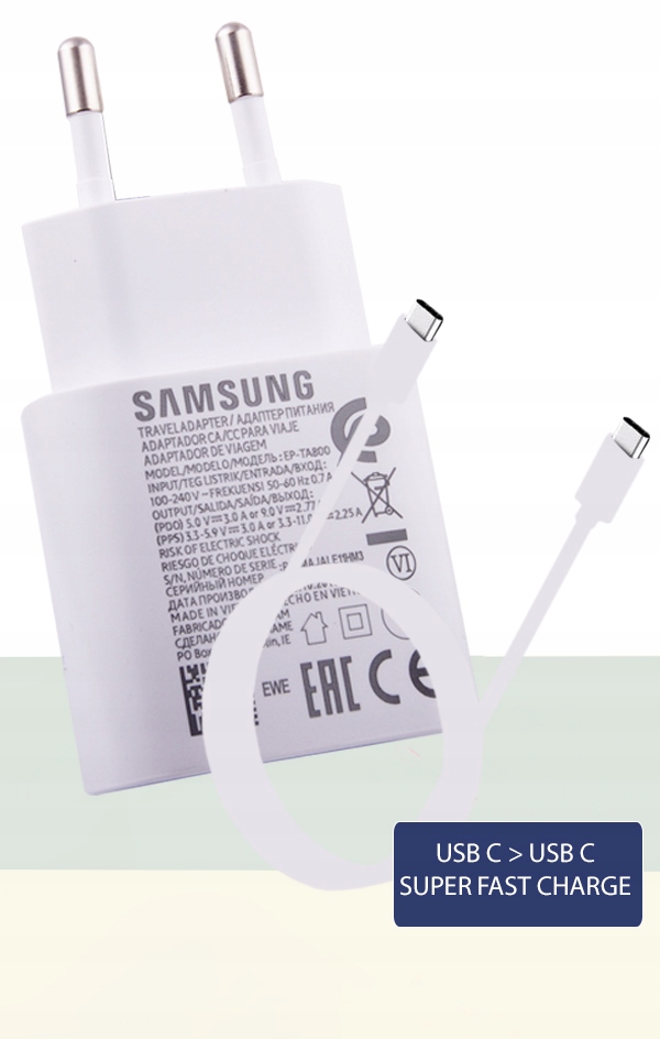 ŁADOWARKA SAMSUNG SUPER FAST CHARGE 25W + KABEL C