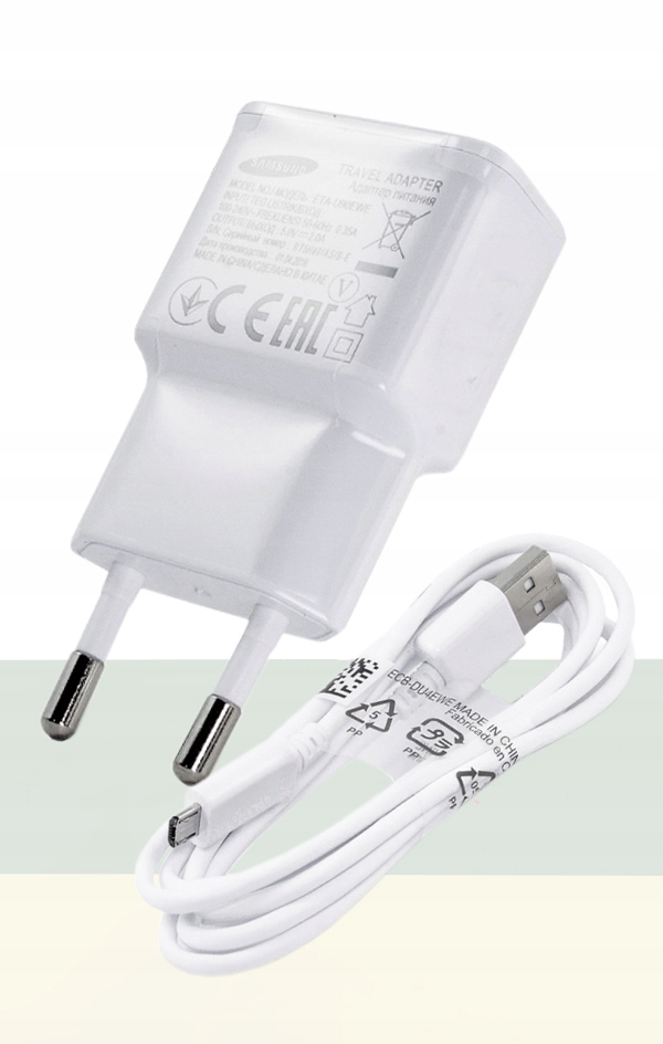 ORYGINALNA ŁADOWARKA SAMSUNG 2A + KABEL MICROUSB