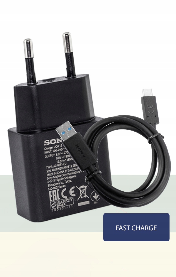 ŁADOWARKA SONY UCH12 FAST CHARGE + UCB30 TYP C