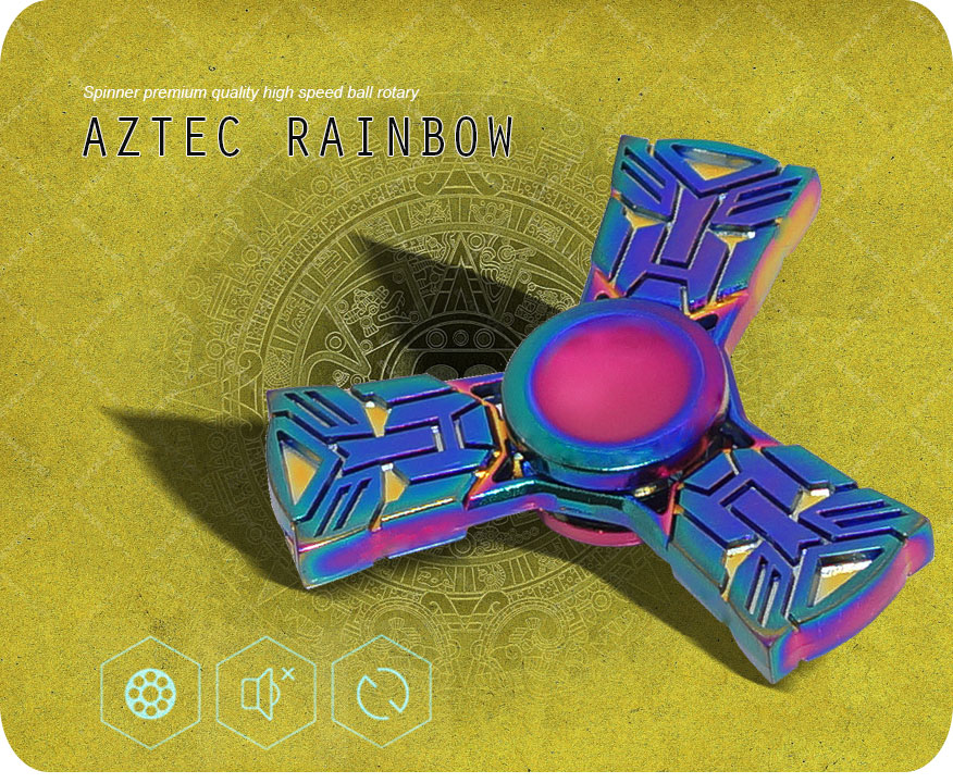 AZTEC RAINBOW HAND FIDGET SPINNER METAL