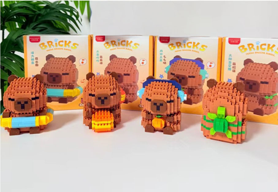 Klocki Konstrukcyjne Mini Kapibara Z Hamburgerem 360 el.