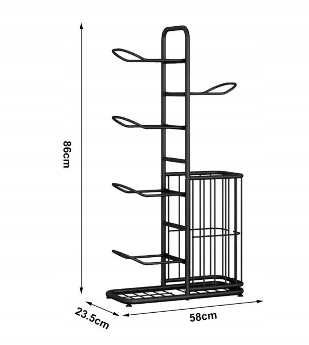 STOJAK NA PIŁKI NA 5 PIŁEK Z KOSZEM - piłka nożna, UCHWYT ORGANIZER prezent