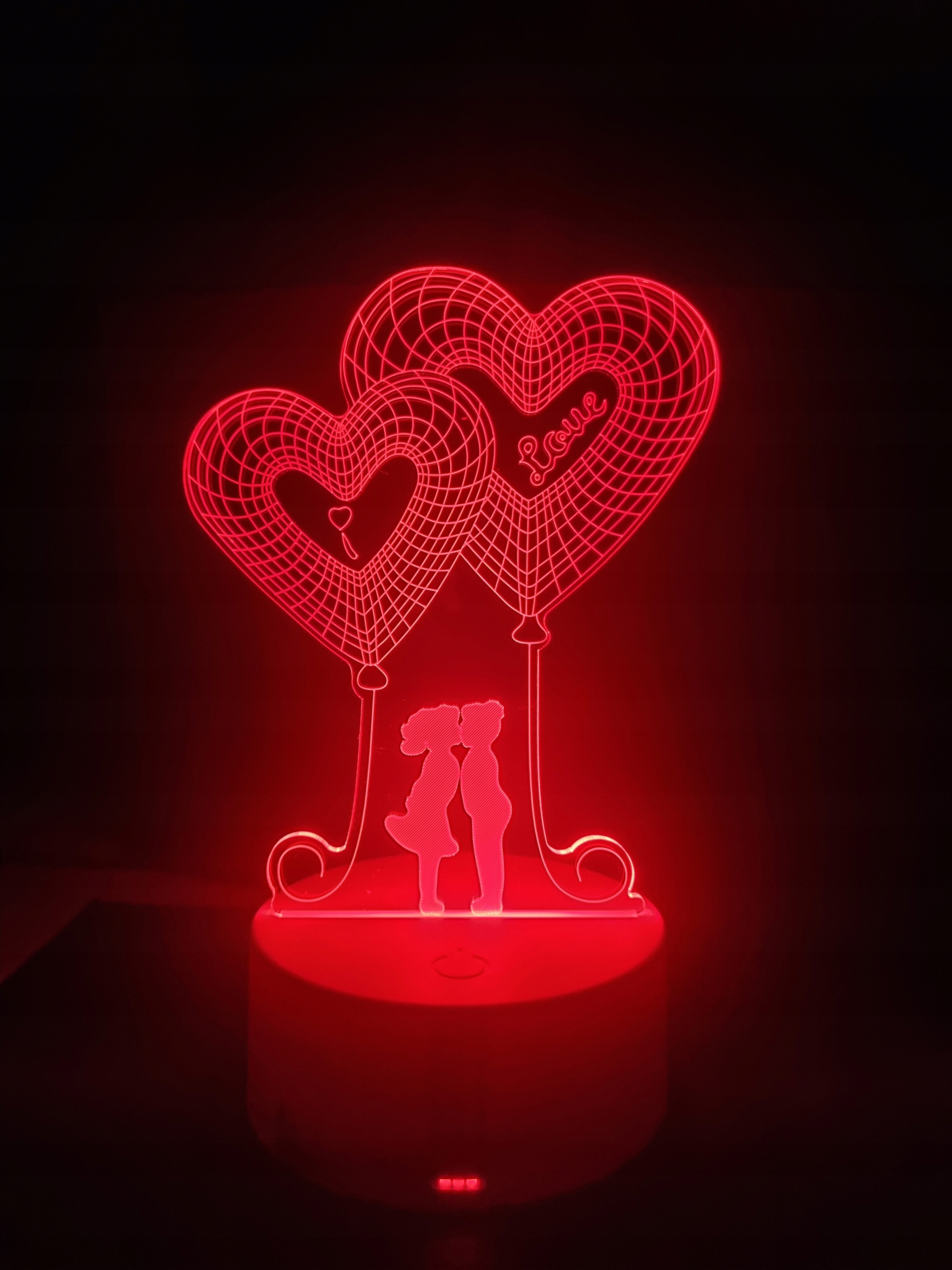 LAMPKA NOCNA LED DLA DZIEWCZYNY SERCA WALENTYNKI ZAKOCHANA PARA pilot