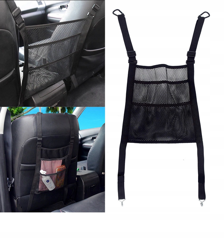Organizer siatka kieszeń między fotele do auta