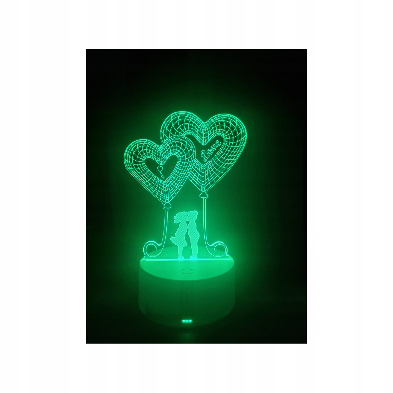 LAMPKA NOCNA LED DLA DZIEWCZYNY SERCA WALENTYNKI ZAKOCHANA PARA pilot