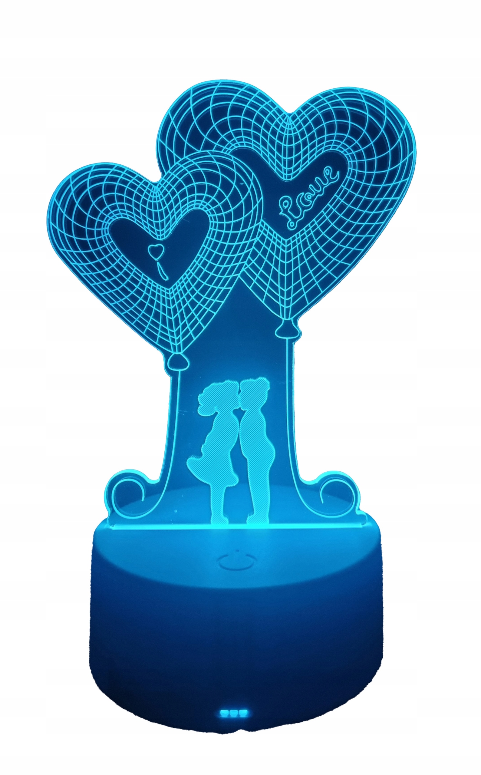 LAMPKA NOCNA LED DLA DZIEWCZYNY SERCA WALENTYNKI ZAKOCHANA PARA pilot