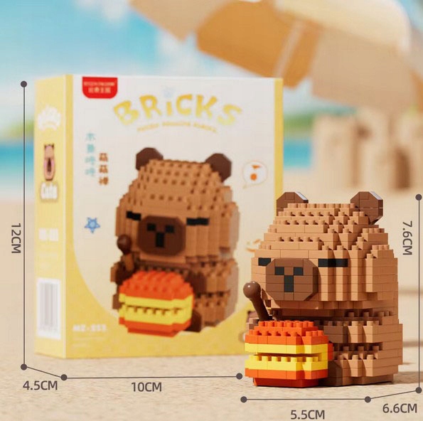 Klocki Konstrukcyjne Mini Kapibara Z Hamburgerem 360 el.