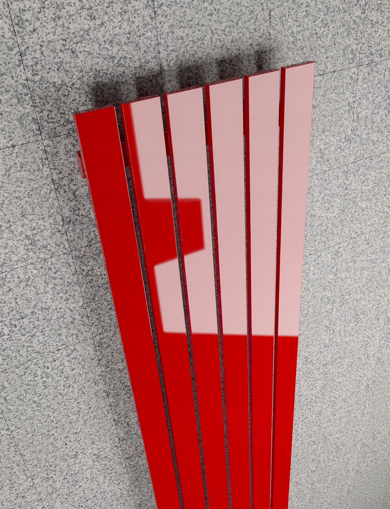 GRZEJNIK DEKORACYJNY PIONOWY-R 140/37 CZERWONY