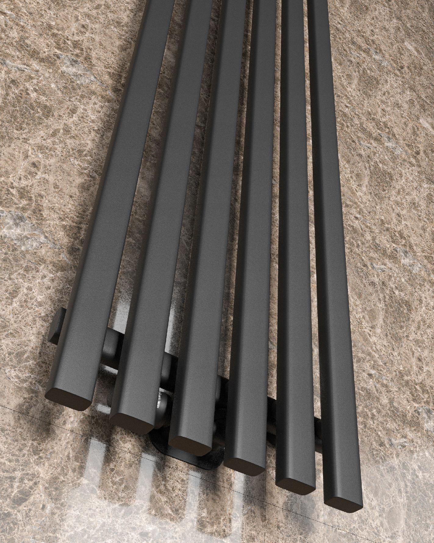 GRZEJNIK DEKORACYJNY MIKI 140/45 CZARNY STRUKTURA