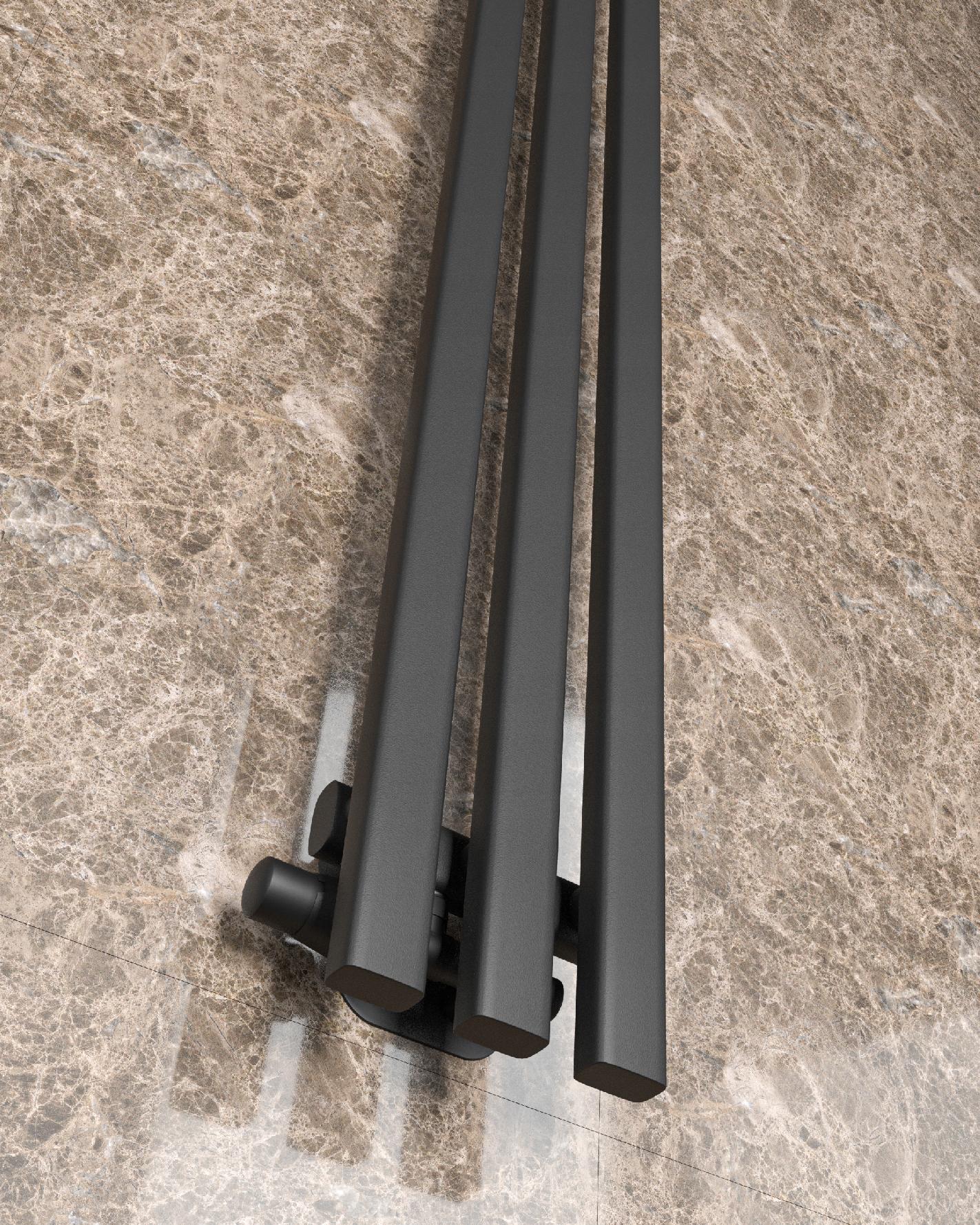 GRZEJNIK DEKORACYJNY MIKI 160/21 CZARNY STRUKTURA