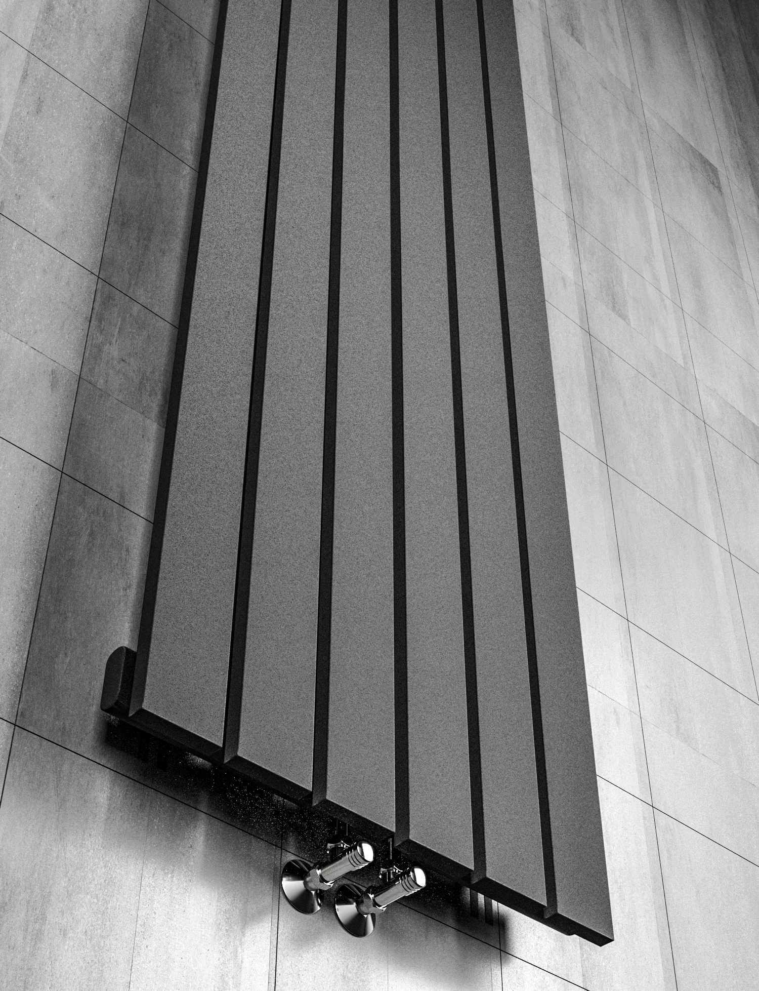 GRZEJNIK DEKORACYJNY PANELOWY 100 CZARNY STRUKTURA