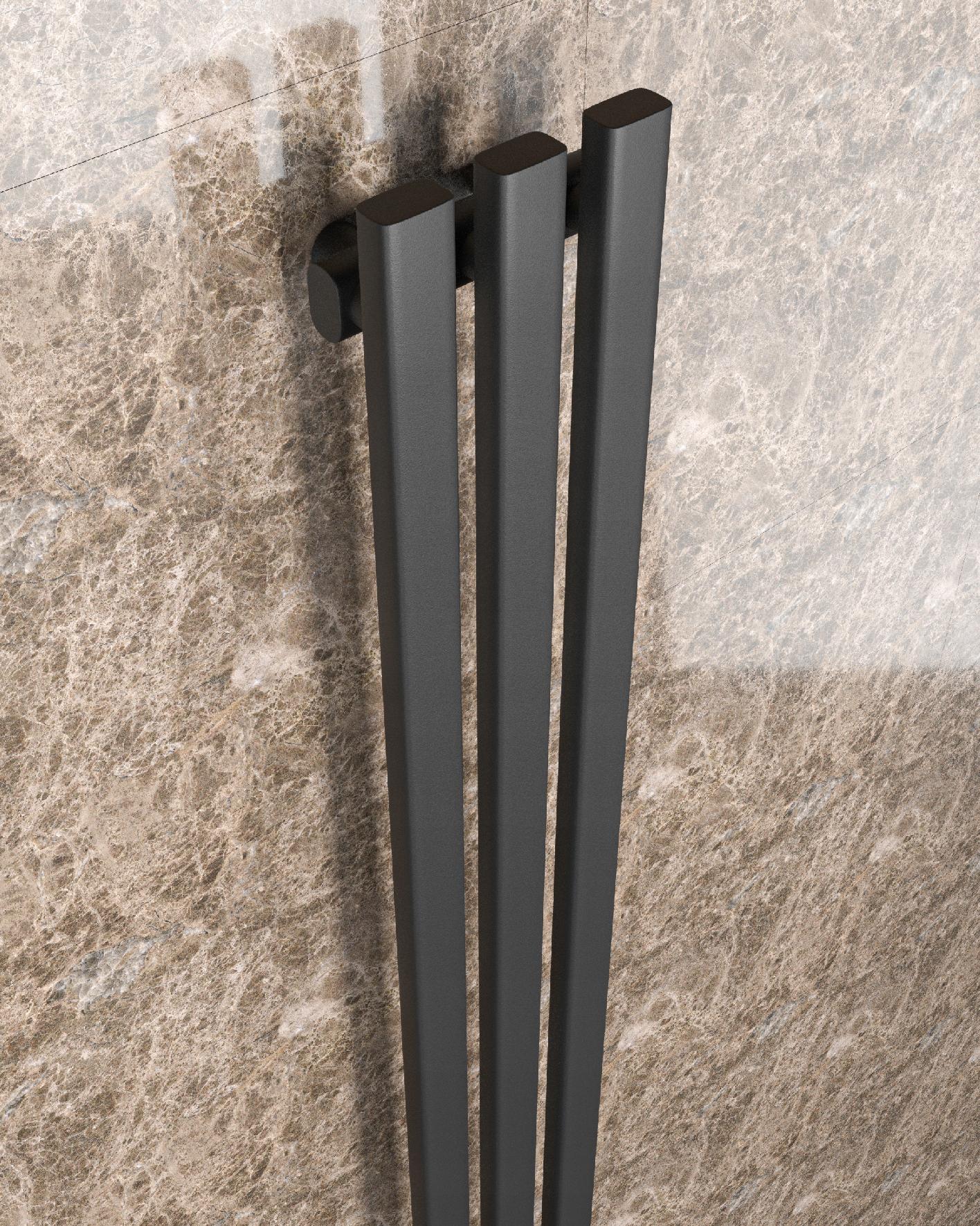 GRZEJNIK DEKORACYJNY MIKI 160/21 CZARNY STRUKTURA