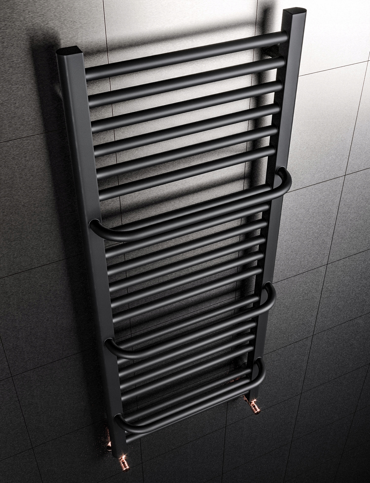 GRZEJNIK ŁAZIENKOWY -KATE 1350/450 CZARNY MAT