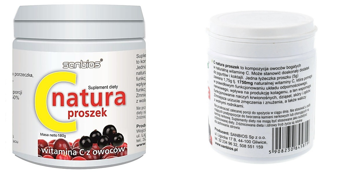 Sanbios C Natura proszek 180 g