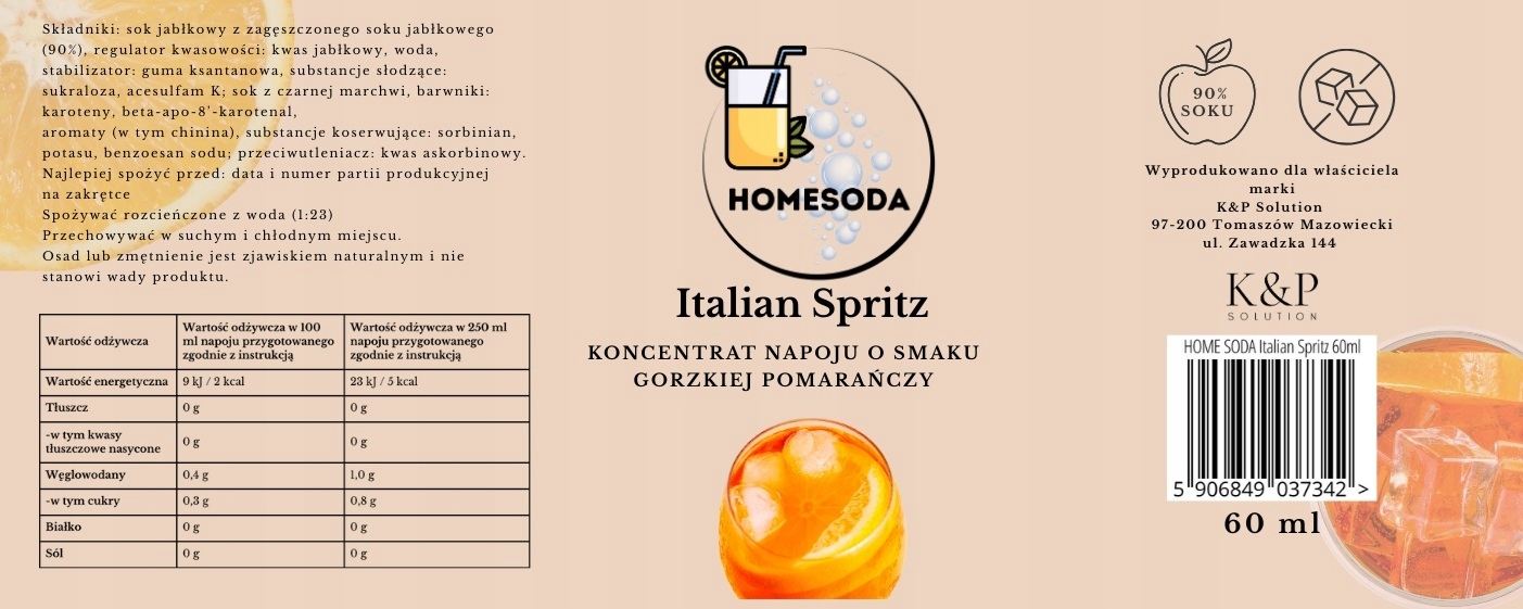 Syrop HomeSoda - Italian Spritz 60ml