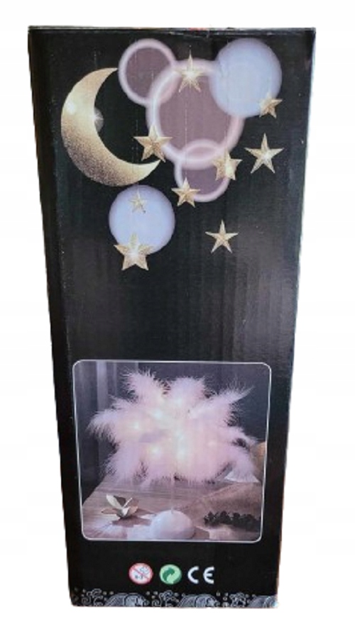 a box with a picture of a moon and stars