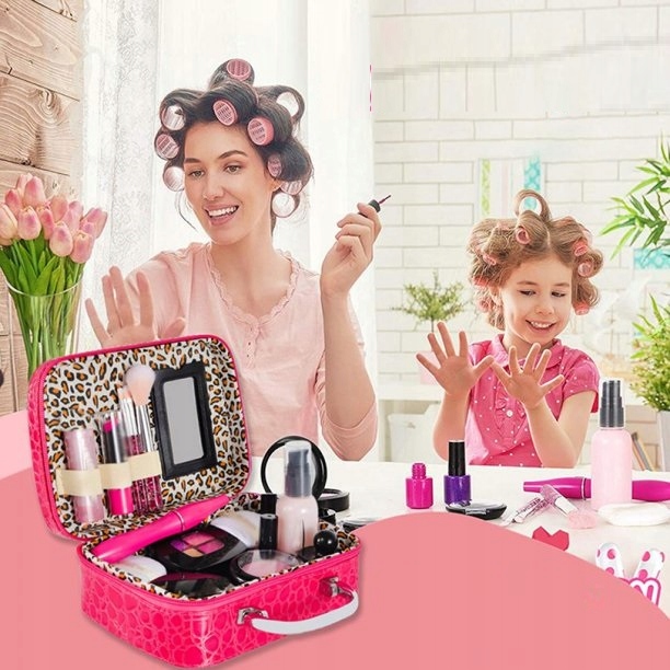 Zestaw Do Malowania Makijażu Dla Dzieci Makeup + NAKLEJKI NA PAZNOKCIE