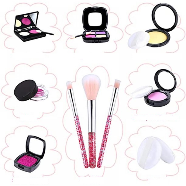 Zestaw Do Malowania Makijażu Dla Dzieci Makeup + NAKLEJKI NA PAZNOKCIE