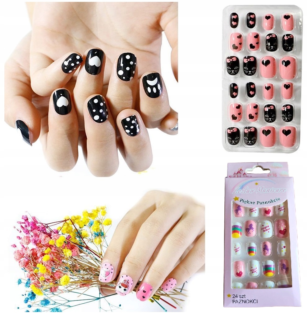 Zestaw Do Malowania Makijażu Dla Dzieci Makeup + NAKLEJKI NA PAZNOKCIE