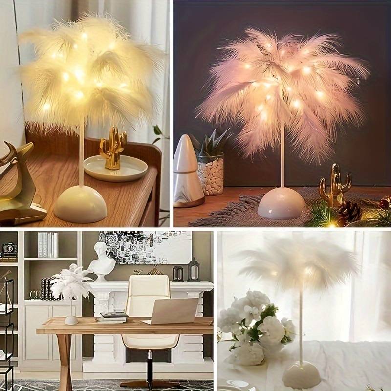 a collage of different images of a feathered palm tree