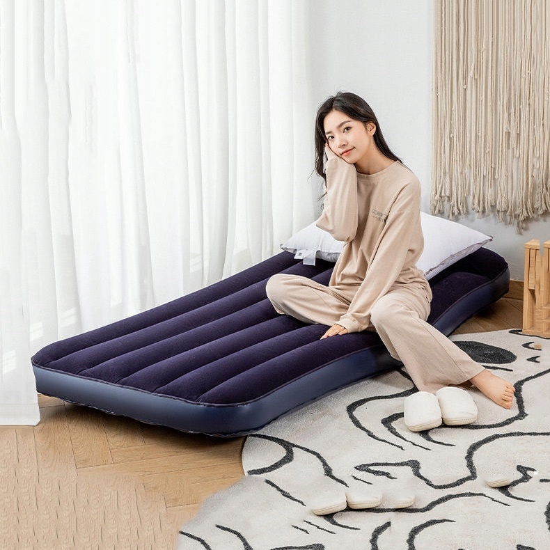Materac Dmuchany Jednoosobowy Welurowy 188x95x20