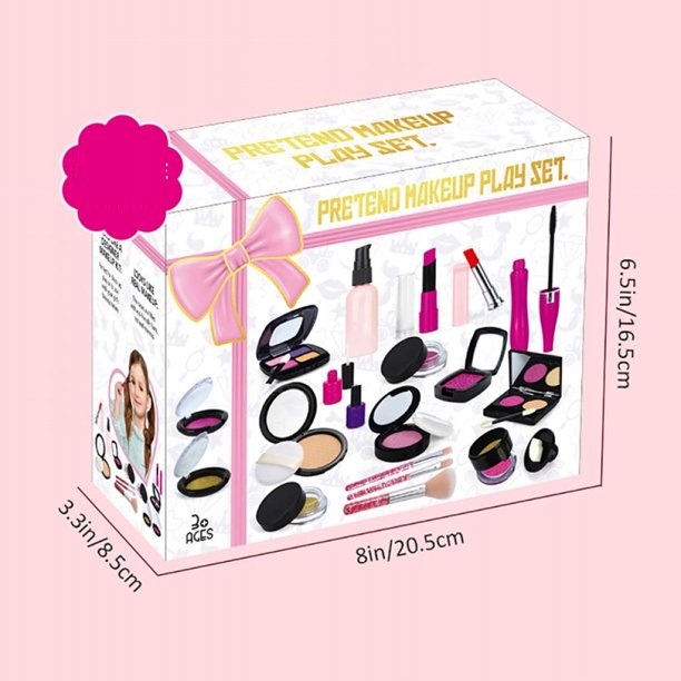 Zestaw Do Malowania Makijażu Dla Dzieci Makeup + NAKLEJKI NA PAZNOKCIE