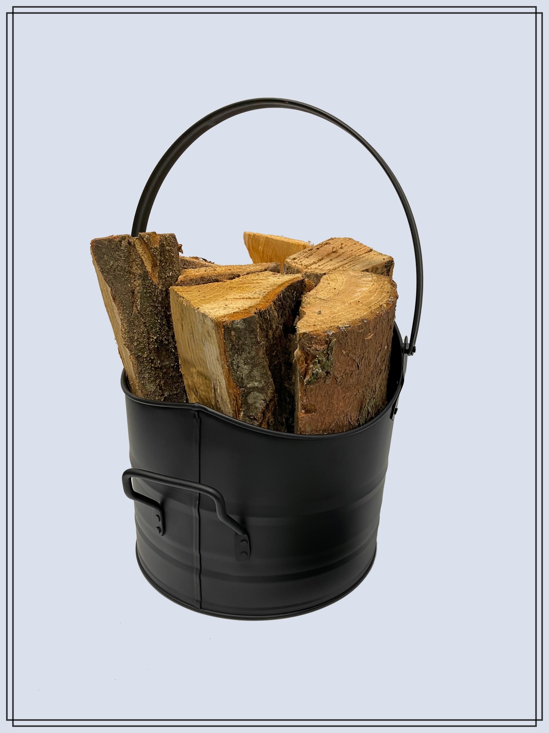 WĘGLARKA KUBEŁ NA WĘGIEL DREWNO KOMINKOWE METALOWY KOSZ POJEMNIK NA POPIÓŁ