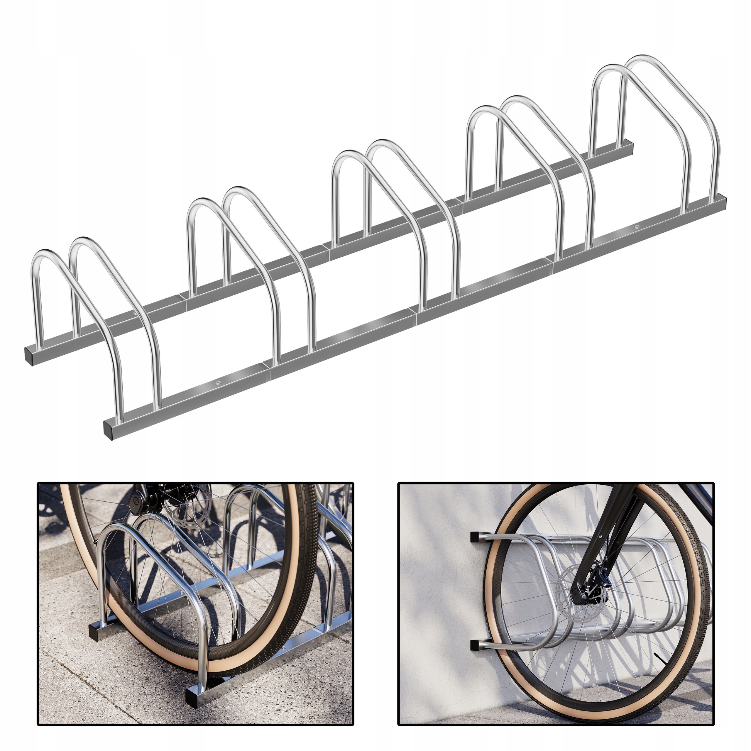 STOJAK NA ROWER ROWERY 5 STANOWISK ROWEROWY STAL OCYNKOWANA 154,5x33x27 cm