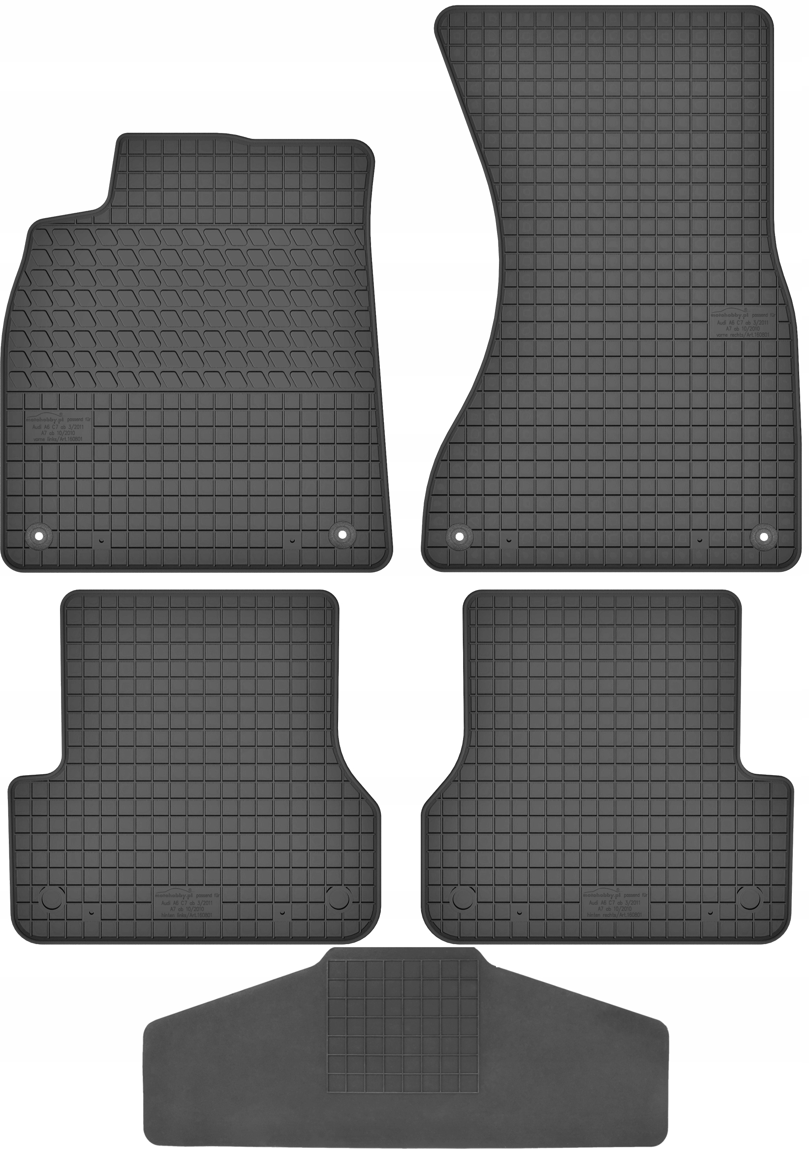 Dywaniki dedykowane do Audi A7 C7 TUNEL